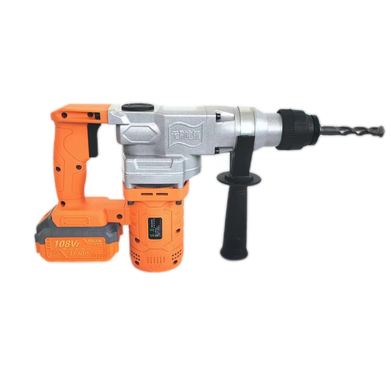 Heavy duty electric hammer drilling rig rotary impact electric drill with 2 * 4.0AH battery plastic toolbox 6