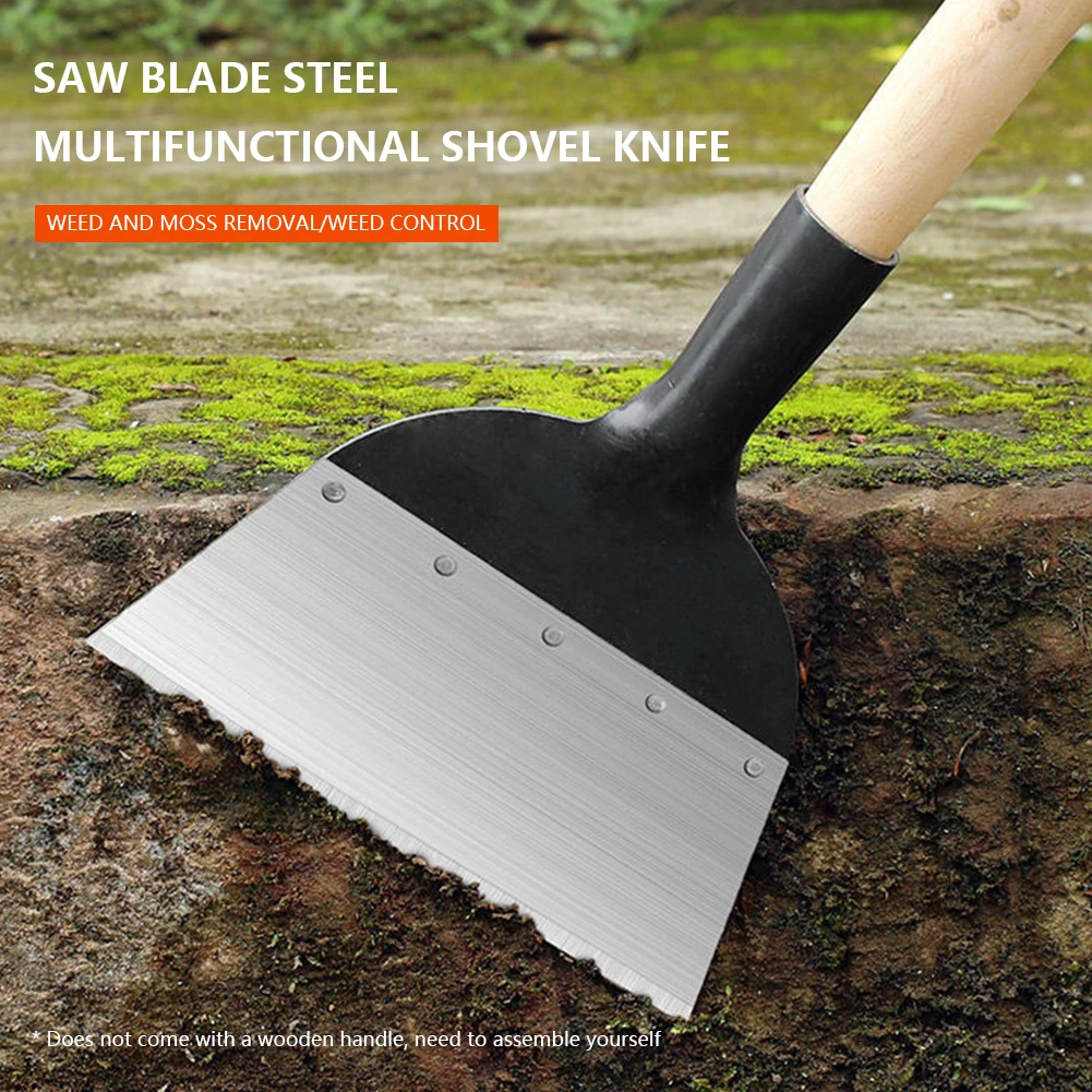 Steel Flat Shovel Multi-Functional Garden Scraper Shovel Rust Resistant Farm Weeding Planting Shovel for Digging in Garden Beds