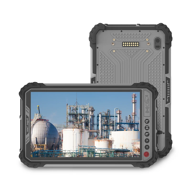 CENAVA IP65 방수 전면 물리적 키, 4G LTE GPS, WIF 견고한 태블릿, 윈도우 10 프로, 8 인치 지문 UHF RFID 옵션