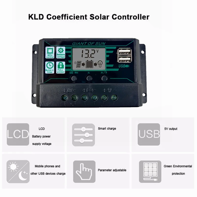 pv porta reguladora da bateria display lcd pwm preto 150a 02