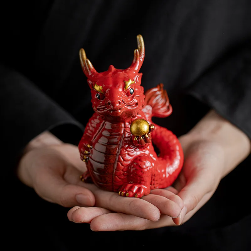 Zodiac Dragon Tabletop Decorations Home Accessories Dragon Year Mascot Figurines Figurines