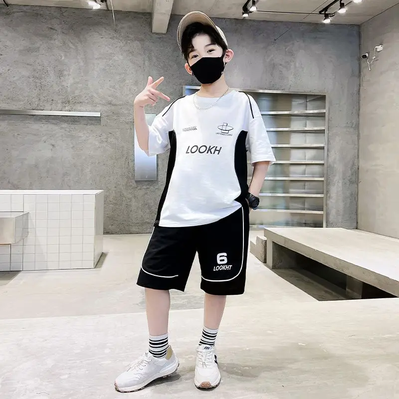 

Summer Children's High Quality New Boys Basketball Uniform Outdoor Sportswear 4-14 Y Boys Youth Basketball Short Suit Clothing