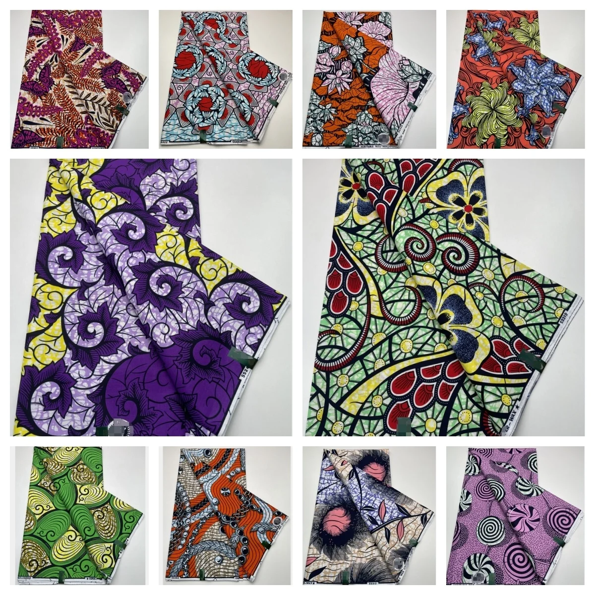 

2024 Hot Sale African Wax Fabric Cotton Material Nigerian Ankara Block Prints Batik High Quality Ghana Pagne Wax Sewing Cloth