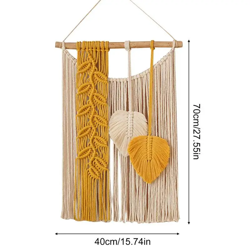 Boho Wall Tapestry Macrame Boho Wall Macrame Woven Wall Tapestry Chic Handmade Tassels Pendant Bohemian Wall Art Decorations 6