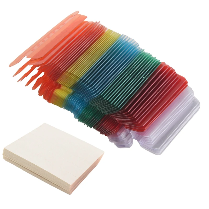 60 Pcs 2 Inch Hanging Folder Tabs And 120 Grids Inserts For Quick Identification Of Hanging Files File Inserts