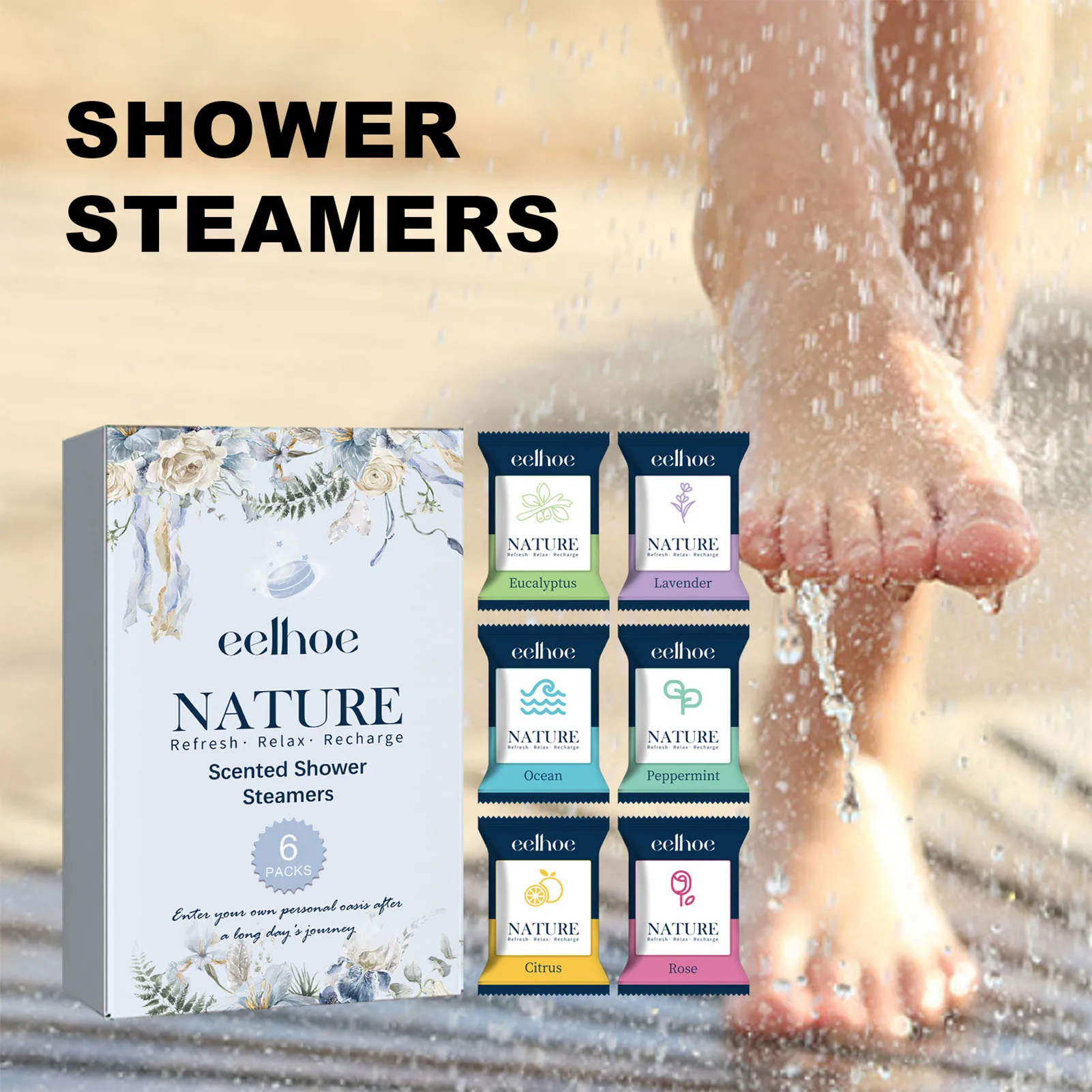 Aromatherapy Shower Steamers Long-lasting Fragrance Nighttime Shower Tablets Bath Bombs n Women Stress Relief And Relaxation 2