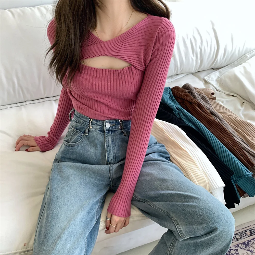 Autumn Women Knitted Pullover Sweater