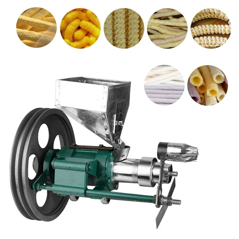 14 Use corn puffing extruder machine 25Kg/h Snack Extruder Twisted Hollow Stick Solid Crispy Popper Bulking Machine 25Kg/h 1