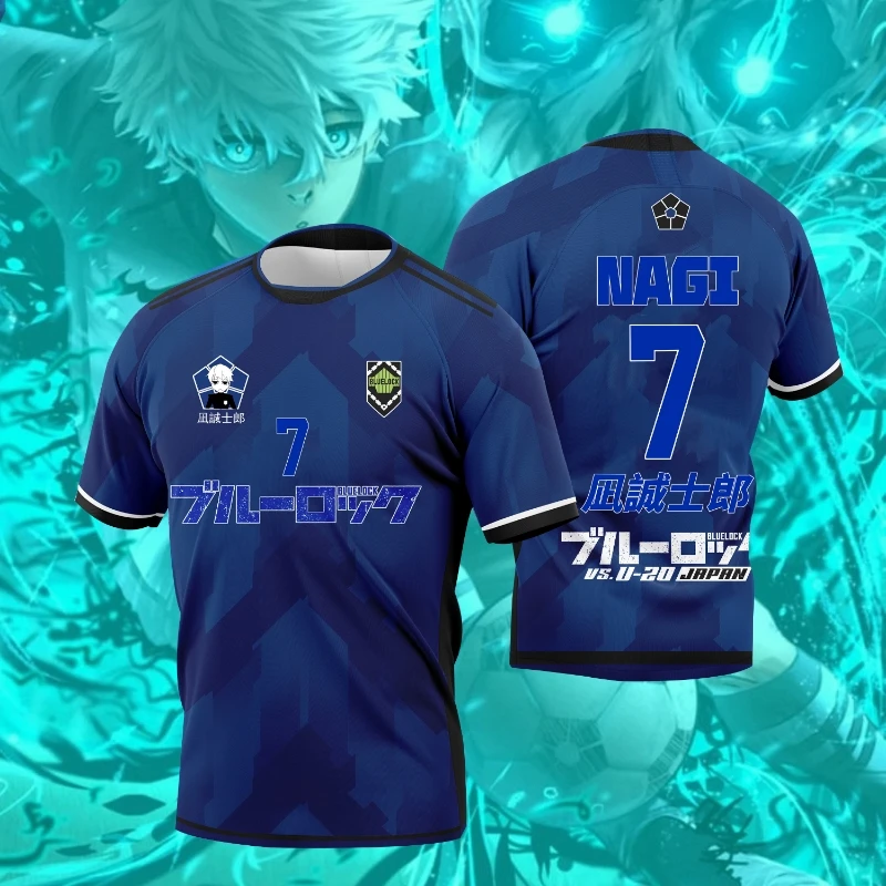 Summer 2026 Anime 'Blue Lock' 3D T-Shirt - Breathable Casual Top