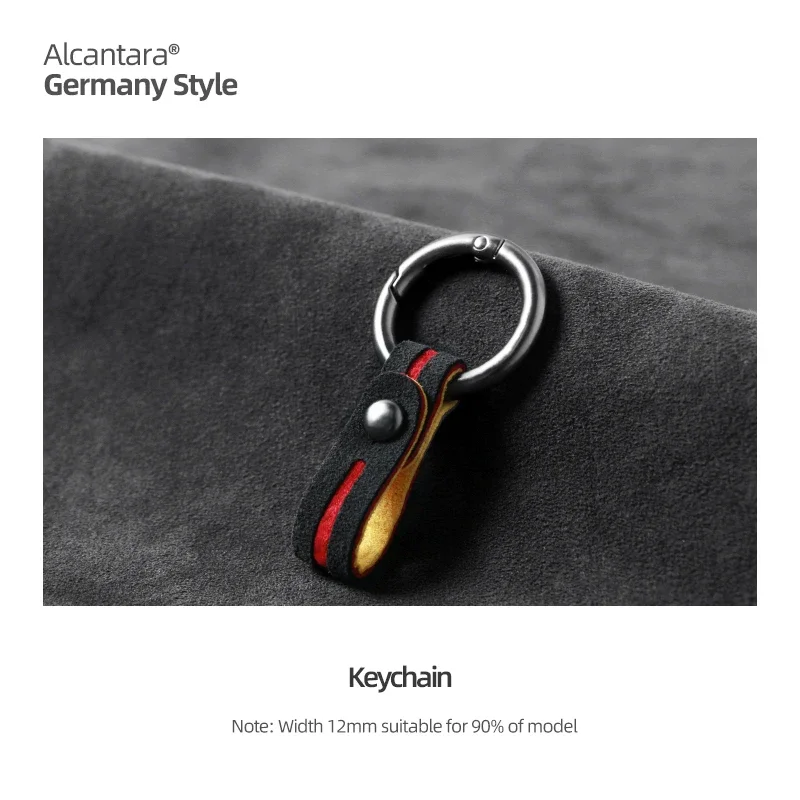 Luxury Alcantara Car Keychain Keyring Key Tag Accessory
