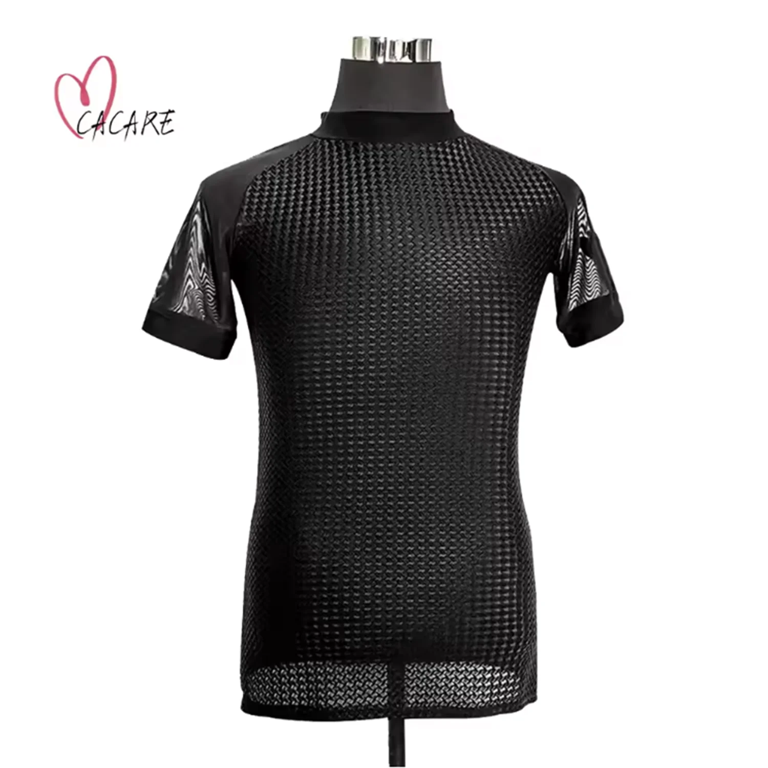 Mens Dance Tops Shirts Latin Ballroom Waltz Modern Dance Competition Sports Costumes Latino Flamengo Clothing D0117