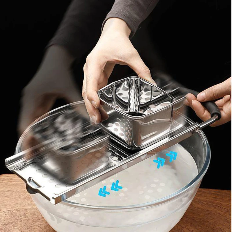 Spaetzle Maker For Cooking Stainless Steel W/ Grip Handle Egg Noodle Maker Noodles Kitchen Aid Housewarming Kitchen Gifts
