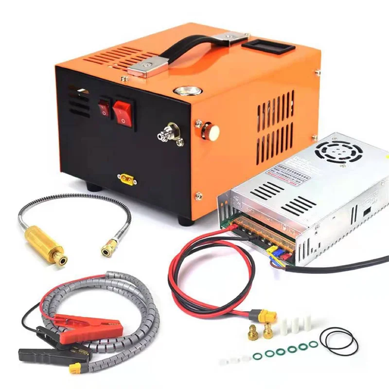 12V 4500 Psi 300 Bar 30mpa High Pressure Air Compressor Pump With 220V Transformer High Pressure Inflator air compressor