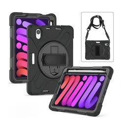 Durable Kids Shockproof Rugged Tablet Case for iPad mini 6 2021 (Black)