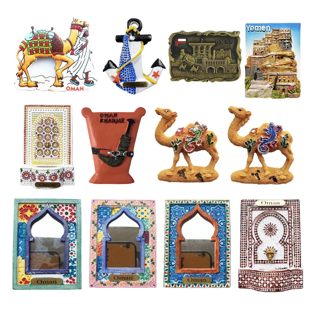 Magnete Frigorifero 3D Oman - Souvenir Da Viaggio Con Specchio T 904006