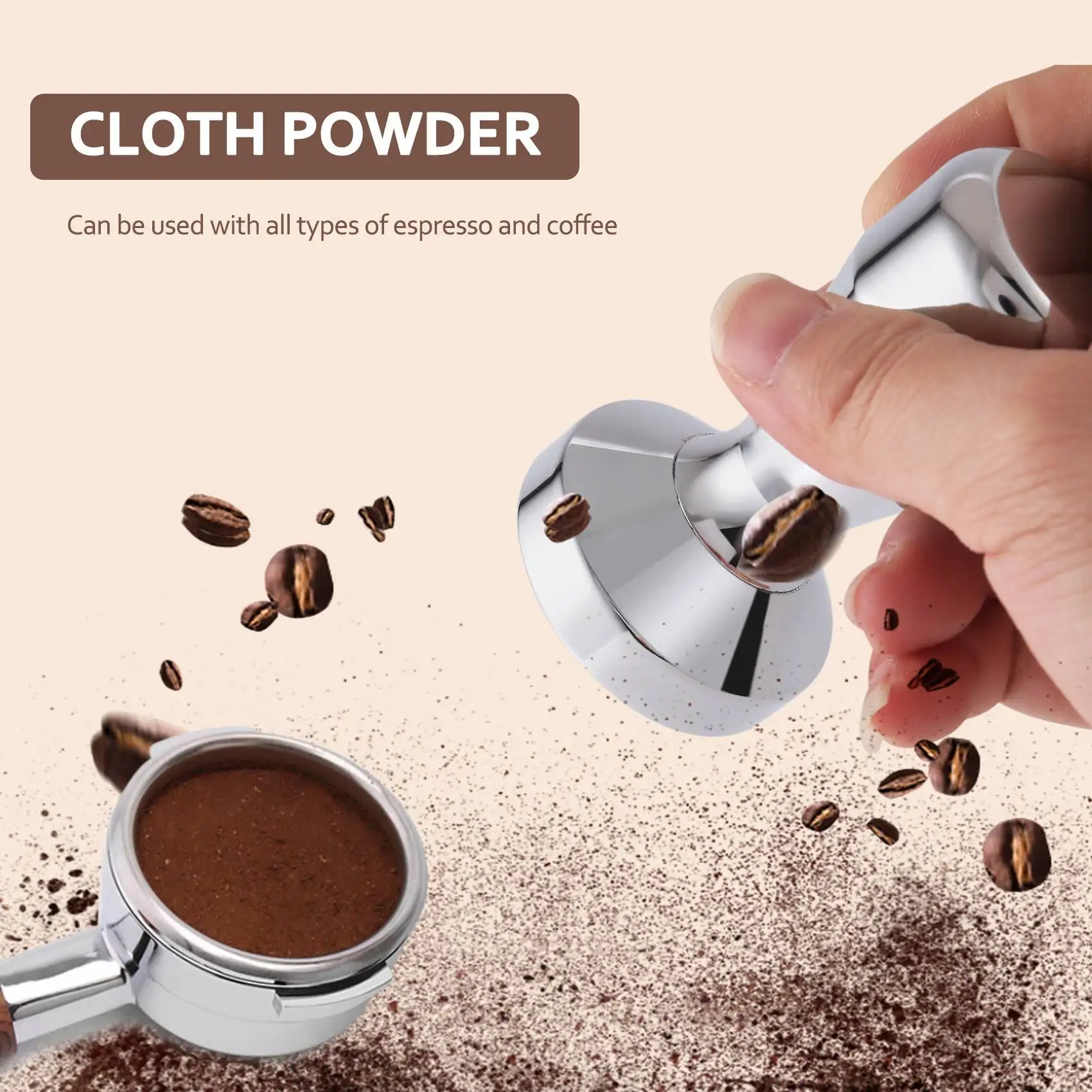 Coffee Tamper, Espresso Coffee Press 49mm Tamper with Silicone Tamper Mat HOT