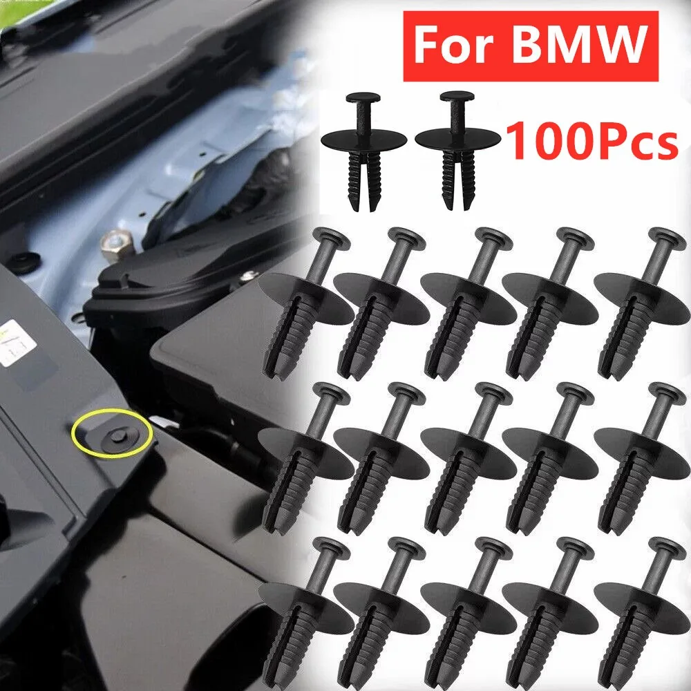 100/20x Car Fastener Clips Bumper Fender Liner Wheel Arch Door Sill Clip 7mm For BMW E46 E93 E38 E65 E66 F07 F10 F11 X3 E83 E85