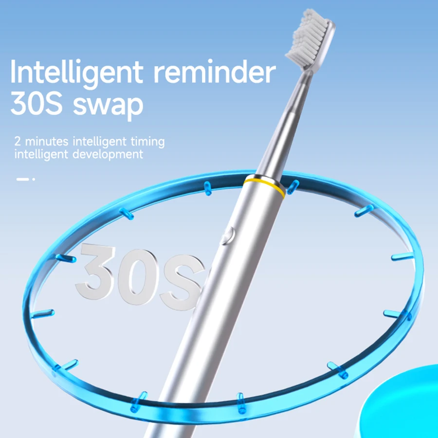 Intelligent electric toothbrush with DuPont soft hair and multiple adjustable settings for couples 3