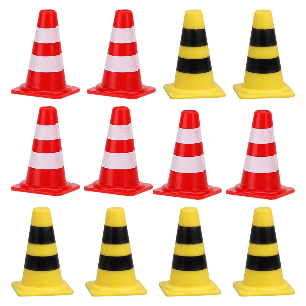 

Traffic Cones Mini Road Conesign Signs Construction Roadblock Miniature S Safety Street Model Play Training Kids Parking