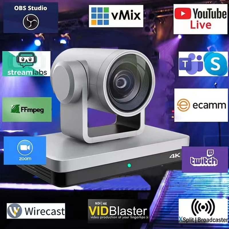 Amazing Low Latency 4K 20X 30X 12X PTZ Video Conference Camera POE+SDI