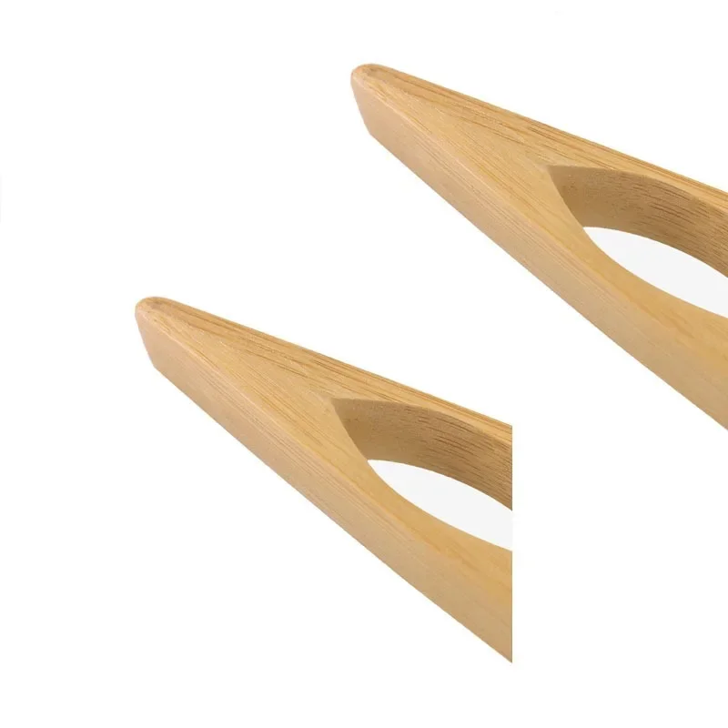 Bamboo Wooden Food BBQ Salad Toast Tongs Cake Pastry Tea Clip Clamp Kitchen Tool food tongs