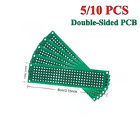 5/10pcs 2x8CM Double Sided Protoboard PCB Board Universal DIY  Green Prototyping Boards, for Arduino