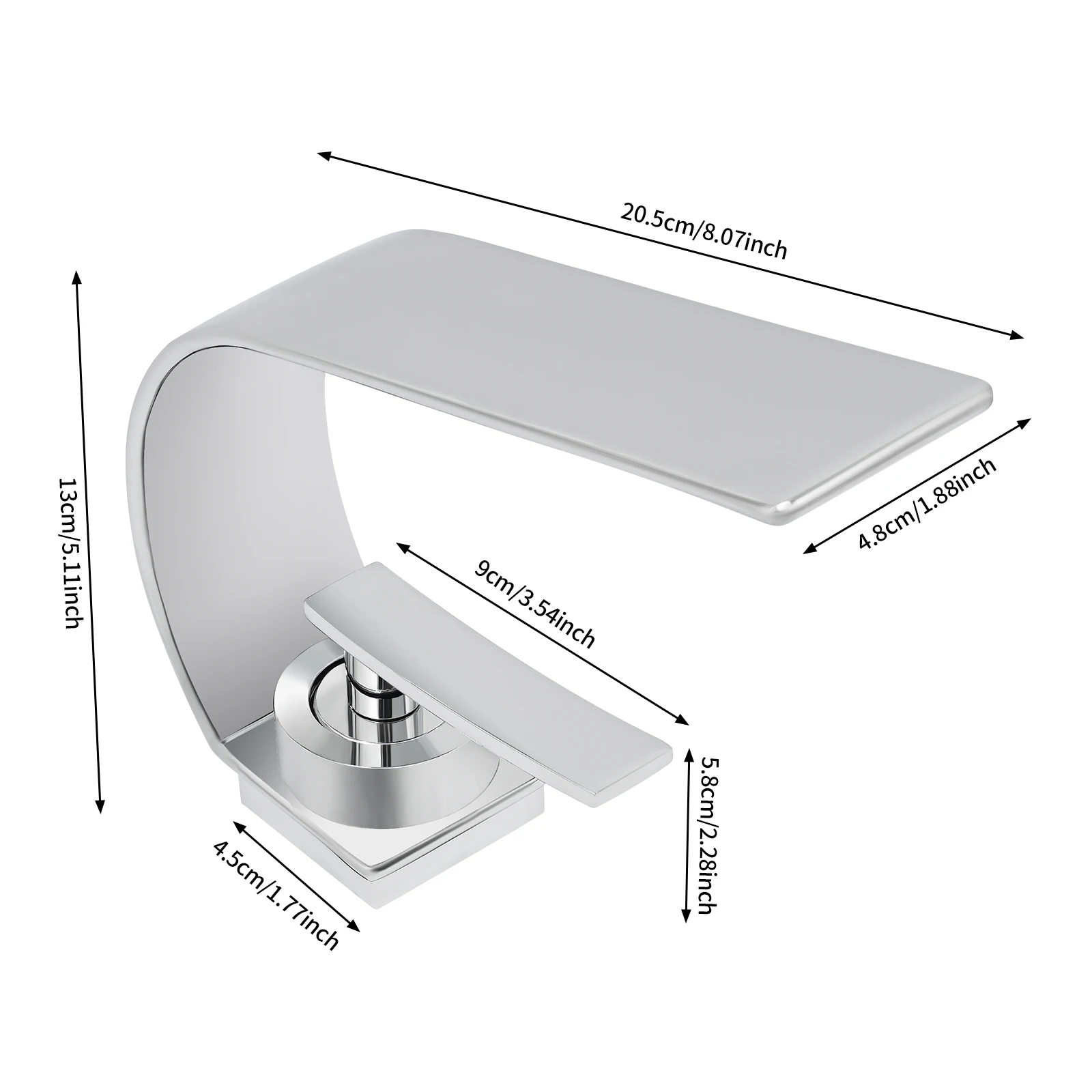 Rostbeständiger, moderner Badezimmer-Wasserhahn, glatte Kanten, tropfsicherer Einhebelmischer für Familien/Hotels/Gästehäuser – Detail 2