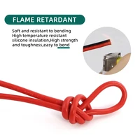 Fil de Silicone souple 1-10M, câble noir rouge à 2 broches 30 28 26 24 22 20 18 16 14 12awg, panneau solaire, batterie de voiture, fil de cuivre étamé 4