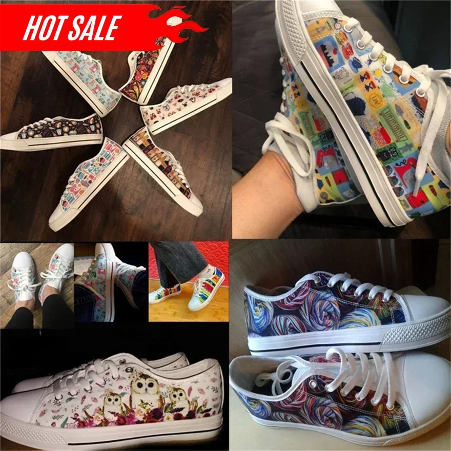 Fashion Hot Farm Donkey Sunflower Pattern Print Women's Casual Flat Shoes Classic Canvas Shoes Outdoor Sports Low Top Sneakers