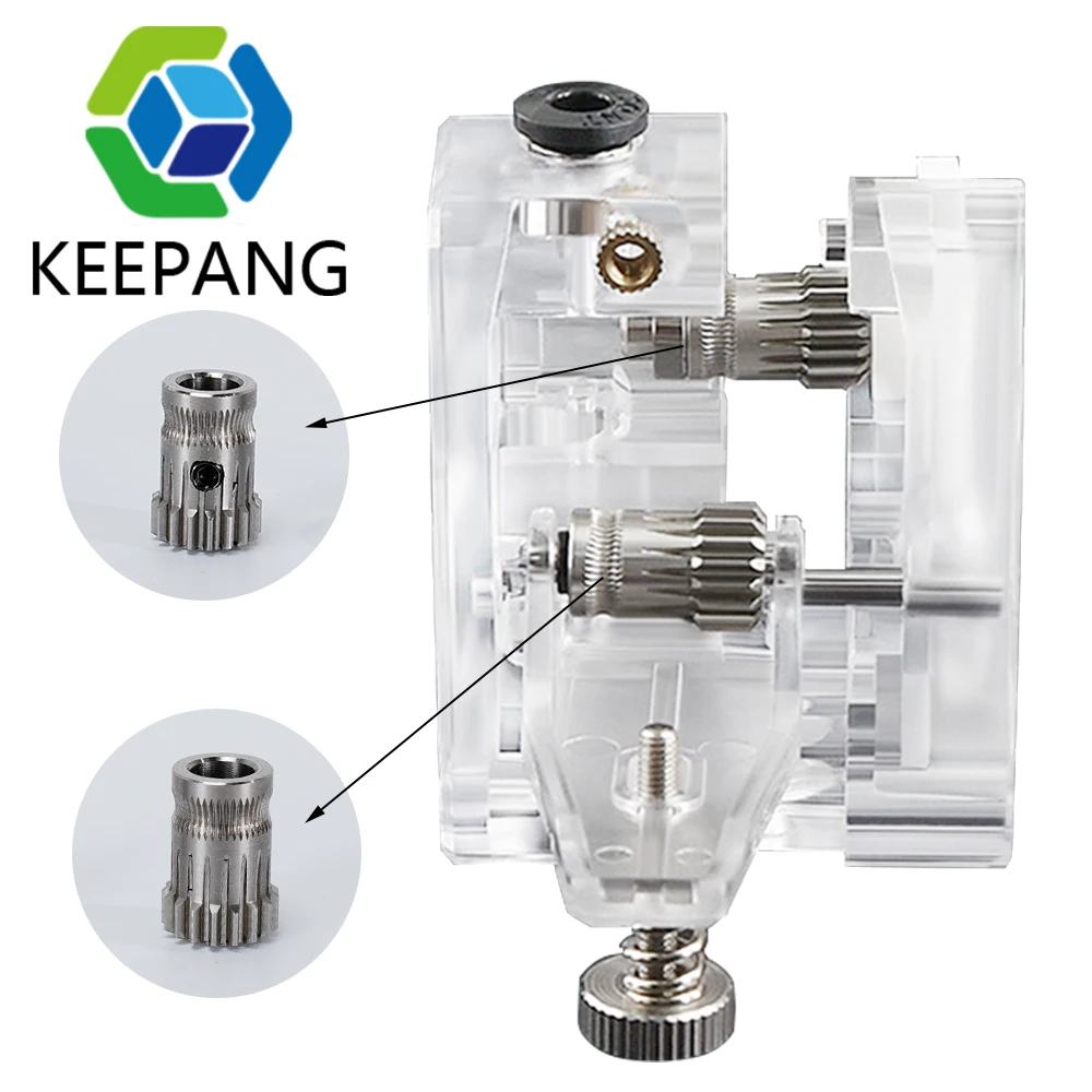 보우덴 다이렉트 압출기용 듀얼 드라이브 기어, 17T 모터 기어, 1.75mm 엔더 3 CR10 MK8 3D 프린터 부품, 3:1 속도