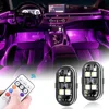 2/4pcs Wireless LED Strobe Lights Car Decor Atmosphere Light, 8 Colors Rechargeable Led Lights Anti-Collision LED Warning Light 1
