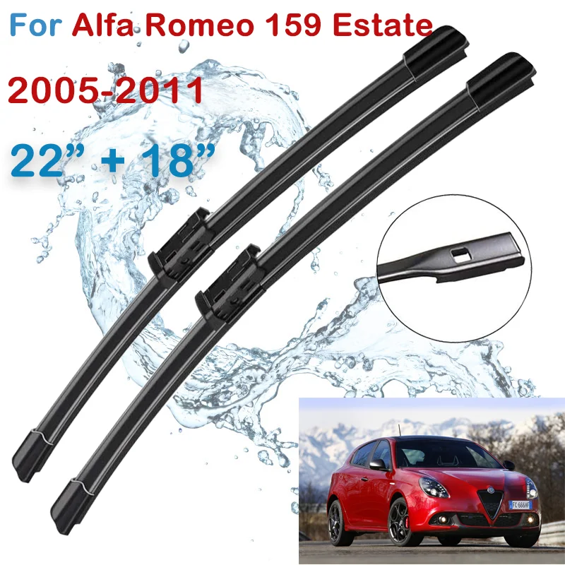 Tergicristallo Per Auto Set Di Spazzole Tergicristallo Anteriore Lhd Per Alfa Romeo 159 2004 - 2011 Spazzole Per Parabrezza Parabrezza 22 "+ 18"