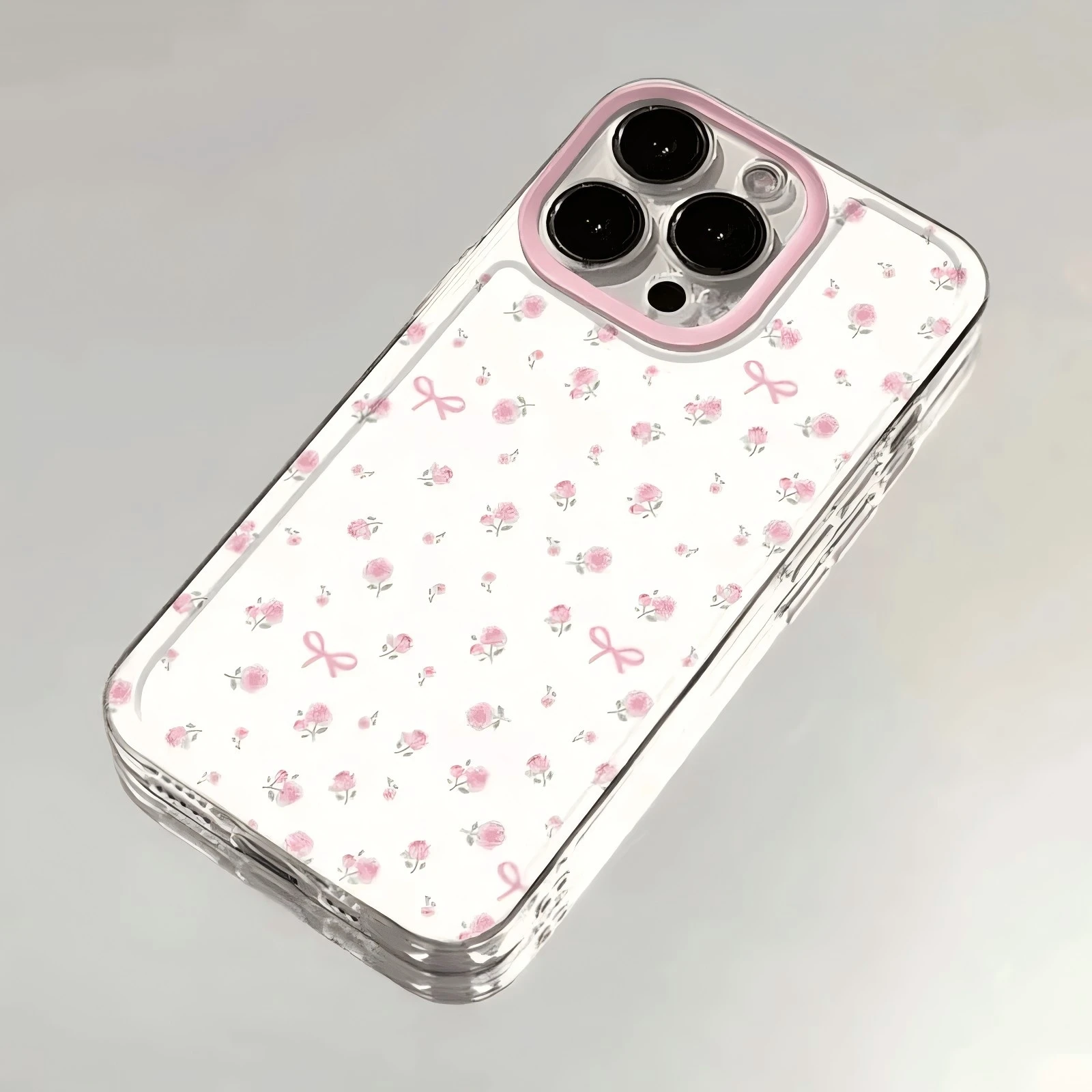 Cute Flowers Luxury Clear TPU Phone Case
