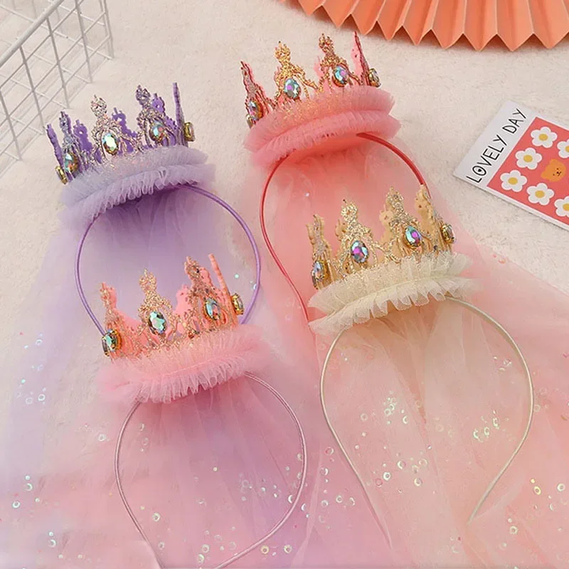 Birthday Party Glitter Birthday Hat Fairy Hair Hoop Party Decor Kids Girl Favor Headwear party hat birthday headband set