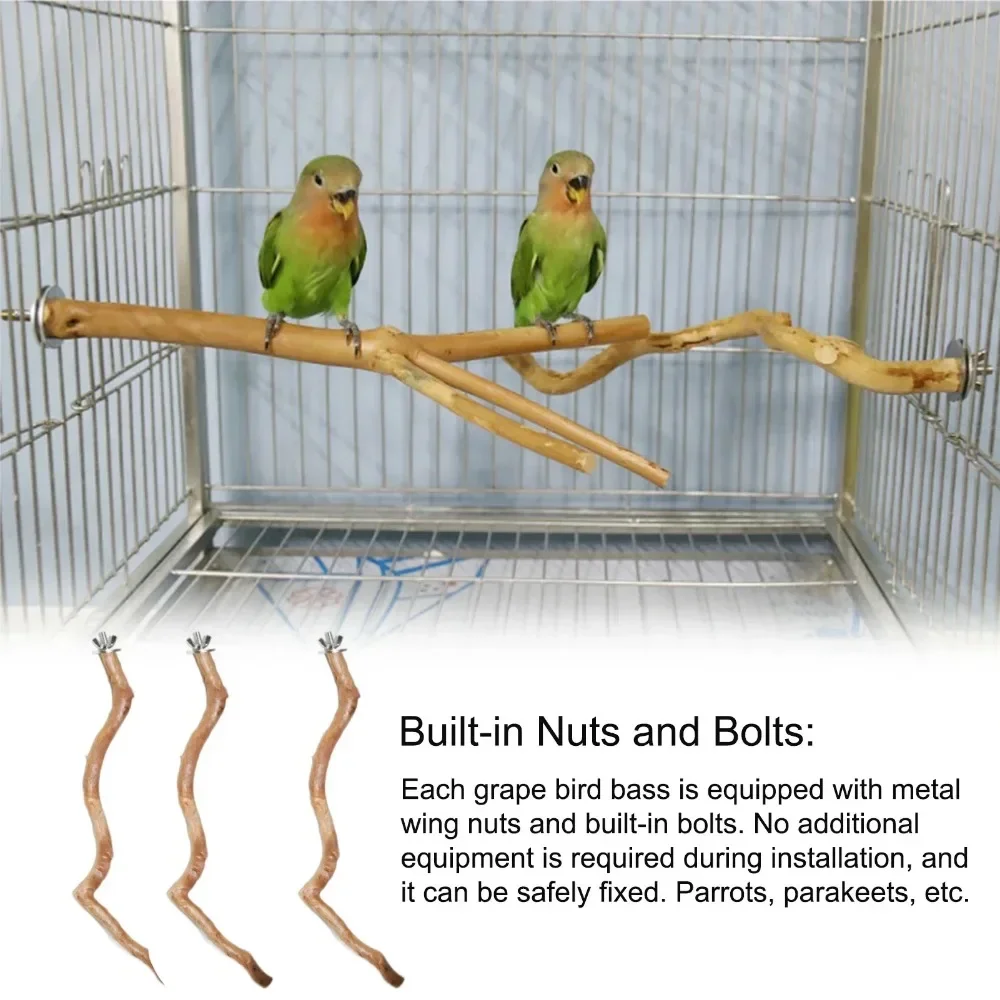 Natural Parrot Perch Bird Stand Tree Stick Paw Grinding Fork Parakeet Climbing Bird Standing Branches Toys Birdcage Accessories parrot toy bird toy bird cage accessories bird perch stand