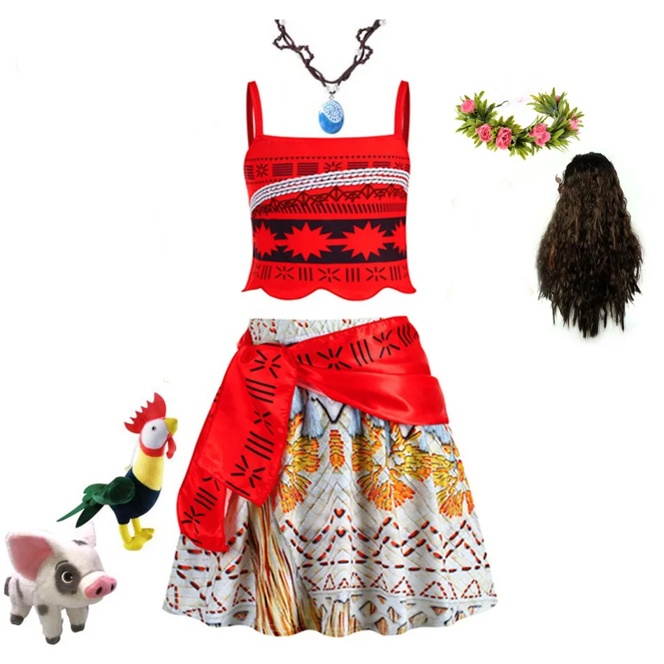 

Christmas Birthday Moana Dress Cosplay Toddler Anime Movie Moana Costume Halloween Costumes Gifts for Girls