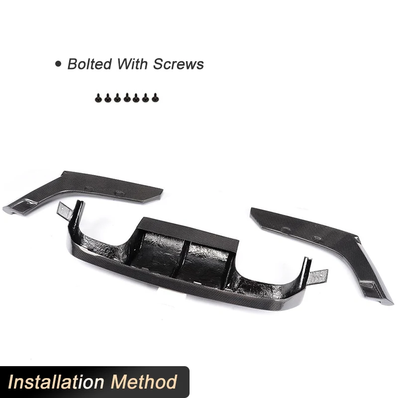 BMW F80 M3 F82 F83 M4 2014-2019 F82 M4 리어 디퓨저용 카본 파이버 자동차 리어 범퍼 디퓨저 립 스포일러 (ABS 글로스 블랙)