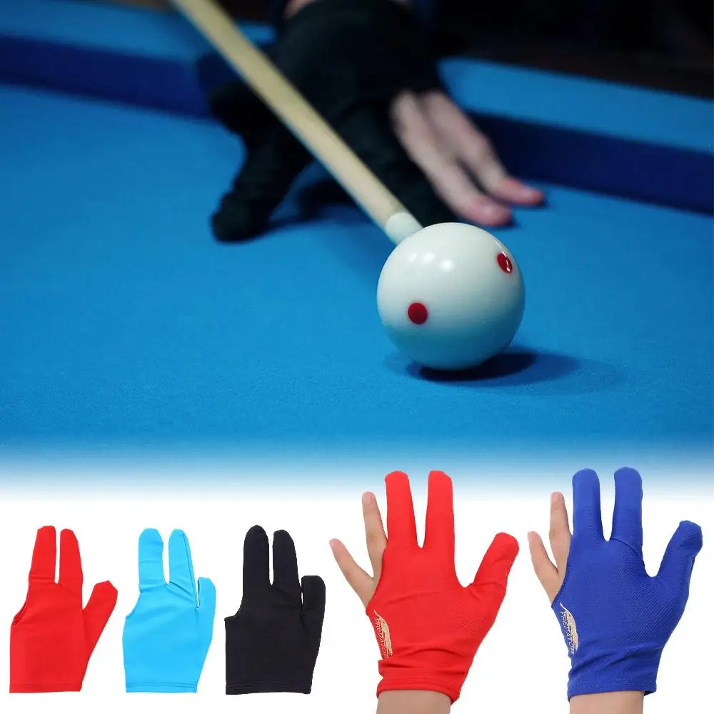Accessories Fitness Gloves Non Slip Three Finger Billiard Gloves Snooker Billiard Gloves Letter Left Hand Gloves