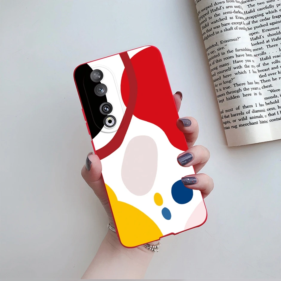 Colorful Cartoon Flower Silicone TPU Phone Case Cover for For Honor 90