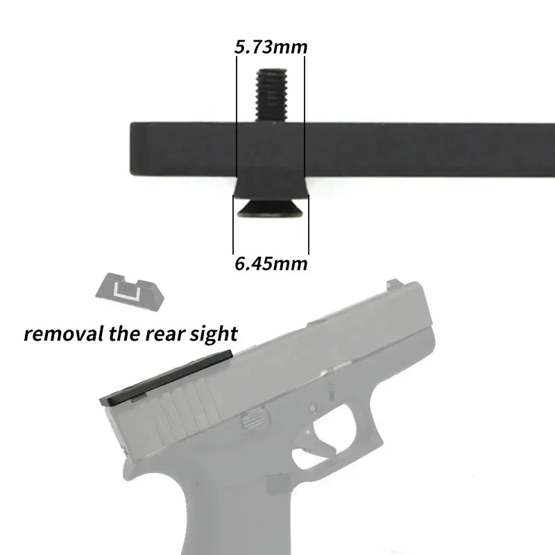 Glock Pistol Rear Sight Red Dot Mounting Plate Kits Fit All Glock Pistol Models Except G21/G42/G43 Tactical Handgun Accessories