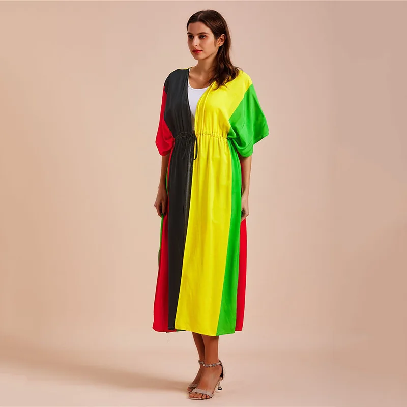 Рисунок 2 - Цветные Лоскутные кафтан Бохо бикини