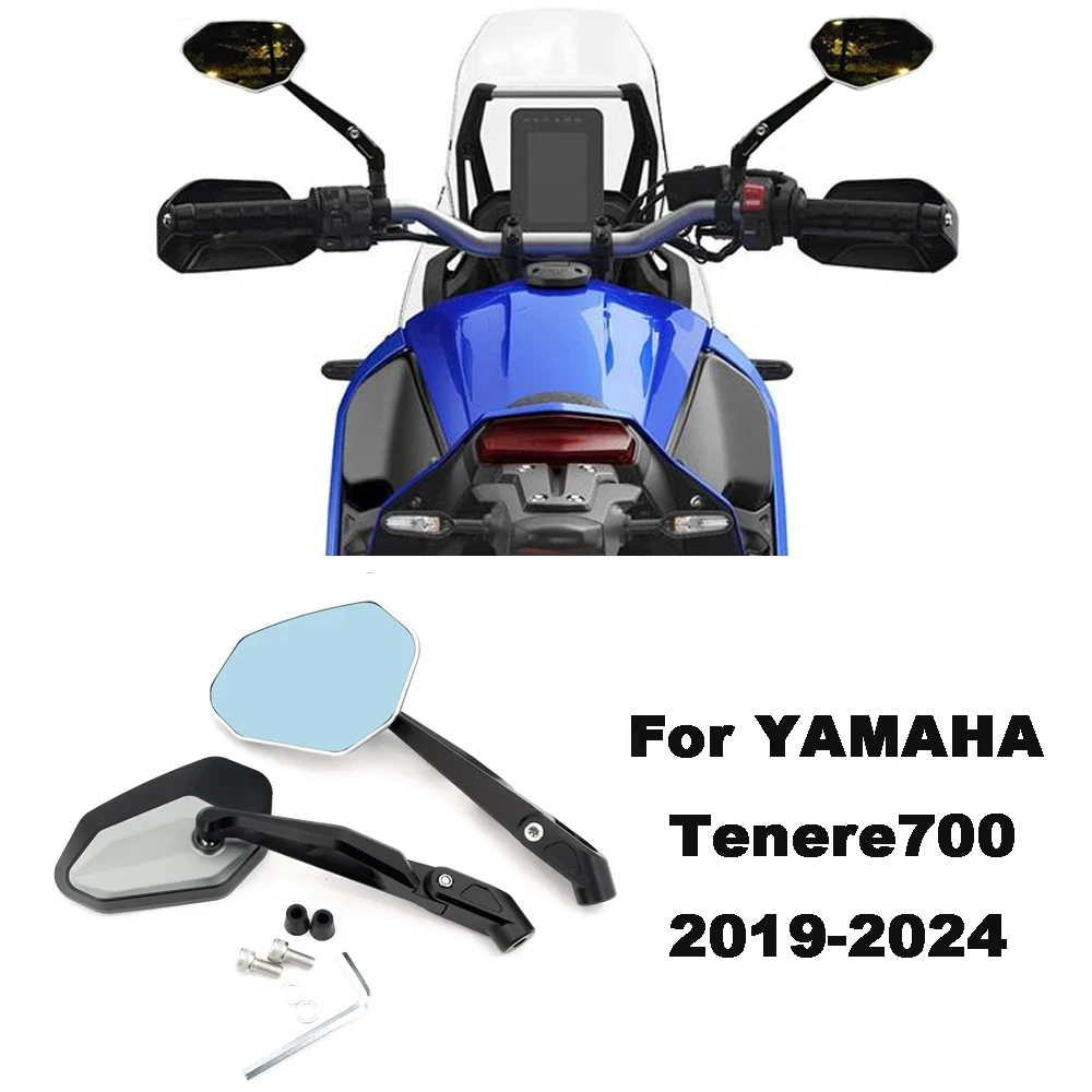 

For YAMAHA Tenere-700 Side Mirror Foldable Mirror 2023 Tenere700 Accessories Tenere 700 Motorcycle Mirror CNC Aluminum 2019-2024
