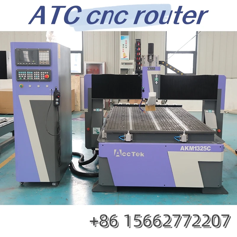 

High Speed 1325 Atc Cnc Router Machine 3 Axis Linear Auto Tool Changer Wood Cnc Engraving Machinery For Furniture Cabinet Making