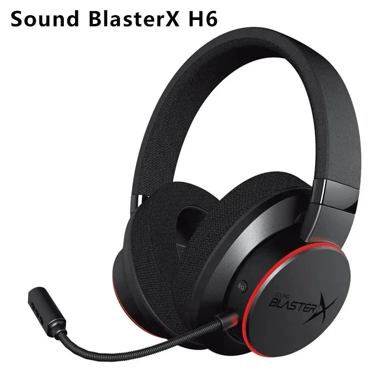

Игровая USB-гарнитура Sound бластерокс H6 с Виртуальным объемным звуком 7,1, тканевые амбушюры с эффектом памяти, аппаратные Режимы эквалайзера, окружающий монитор