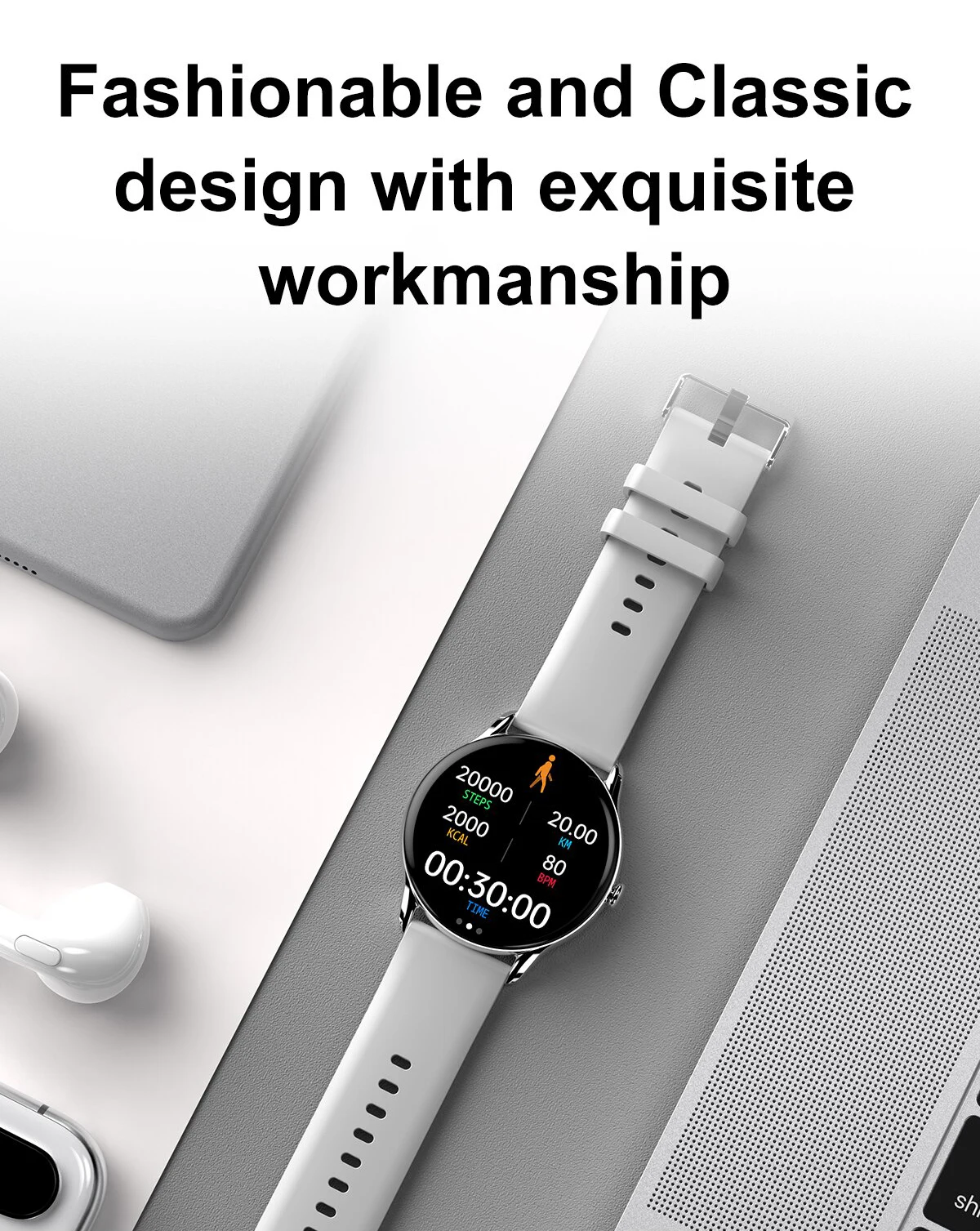 Smart Watch Women 1.32 inch 360*360 HD Screen Smartwatch Men Heart Rate Blood Pressure Monitor Sport Fintess Tracker for Android