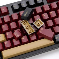 KBDiy GMK Red Samurai Keycap Cherry Profile Double Shot PBT ISO Keycaps For Gamer Mechanical Keyboard Kit Gaming Point Key Cap - Image 5