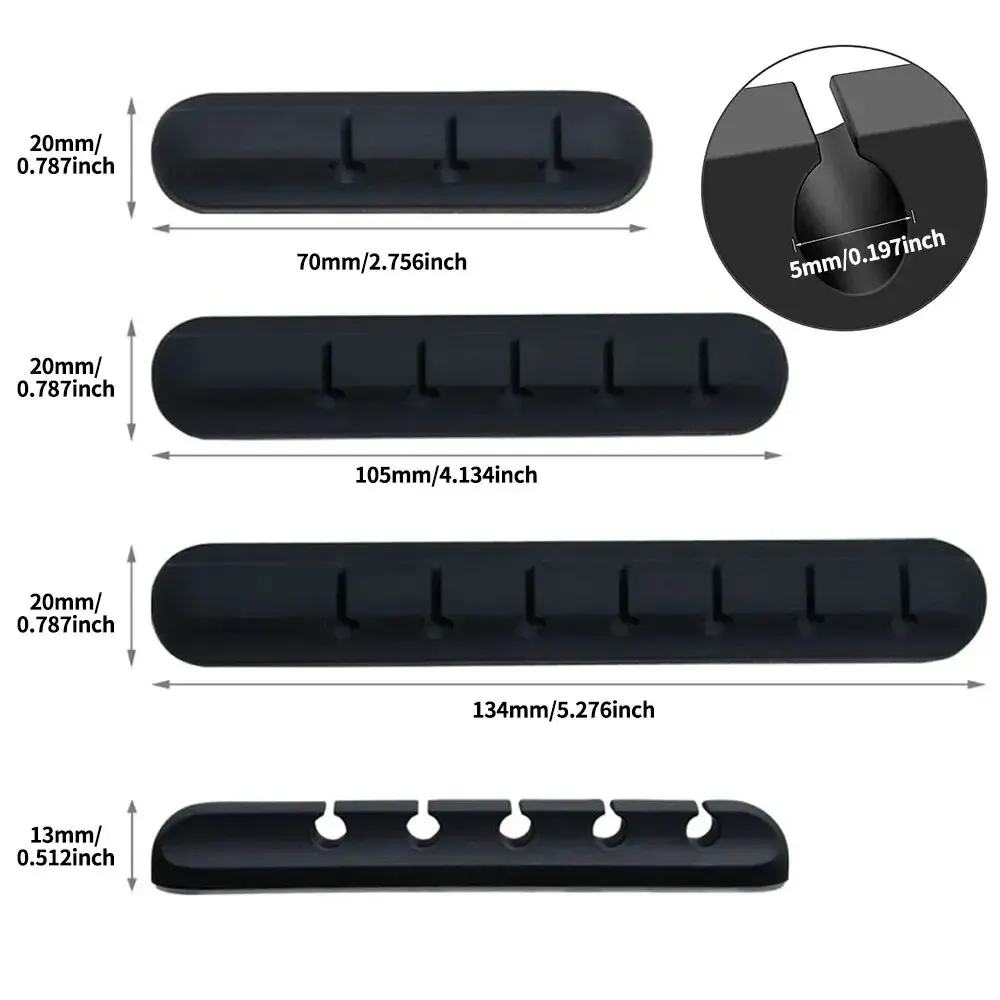 Cable Organizer 2Pcs Flexible USB Cable Winder Tidy Silicone Clips Mouse Keyboard Earphone Protector