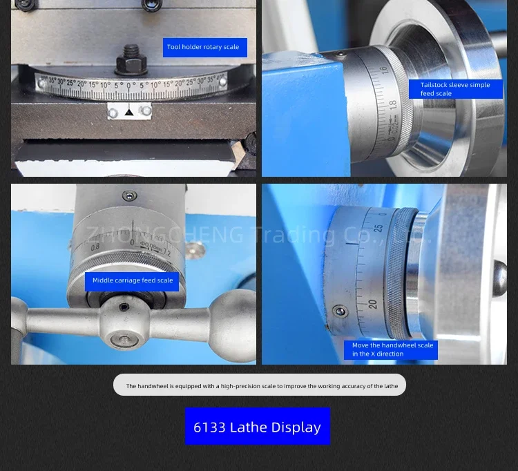 New Electric High-power Household Metal Lathe CQ6133 Desktop Lathe Small Process