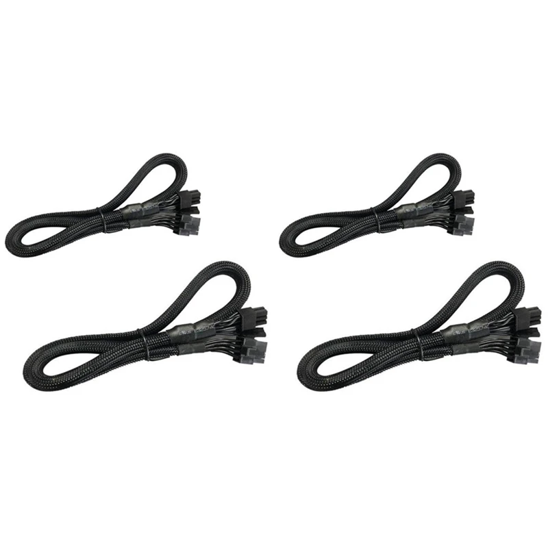 

4 Pack 8 PIN TO 8 Pin (6+2) PCIE VGA Supply Cable Flex For EVGA Supernova 650 750 850 1000 1600 2000 G2 G3 P2 T2 GS