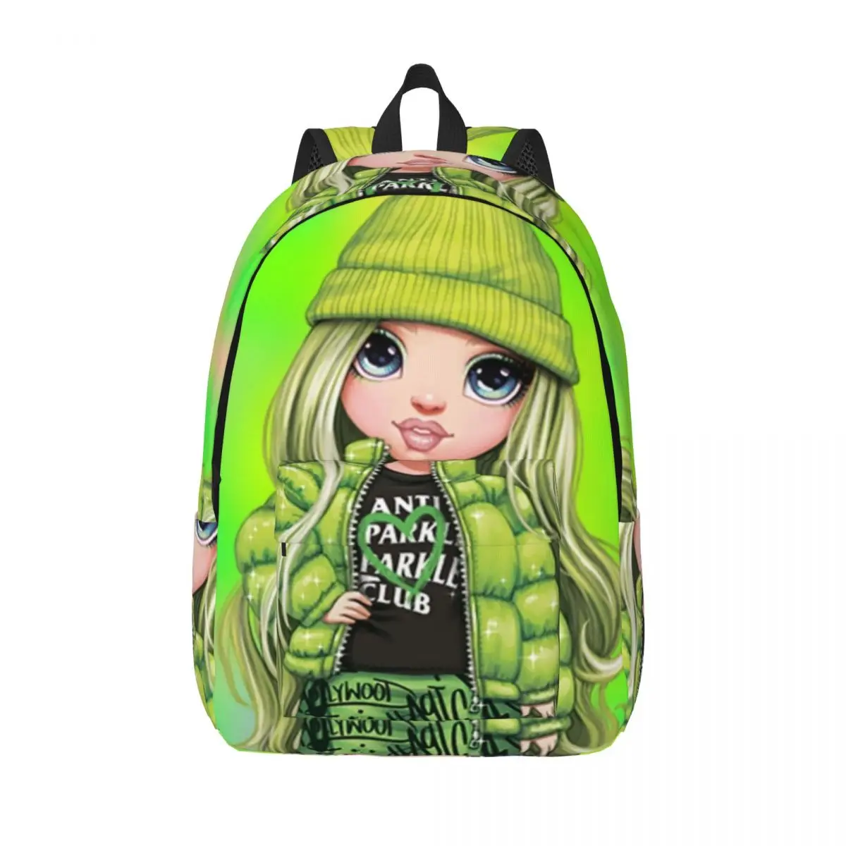 

Rainbow High Jade Hunter Backpack Elementary High College School Student Book Bags Men Women Daypack Gift